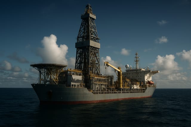 Navio-sonda de perfuração offshore