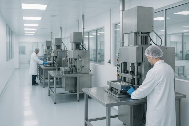 Unidade de processos linha branca com equipamentos em ambiente controlado