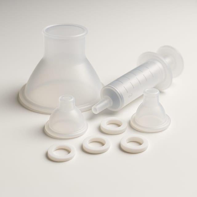 Componentes de silicone grau médico
