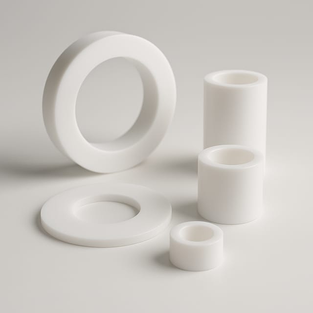Componentes usinados em PTFE