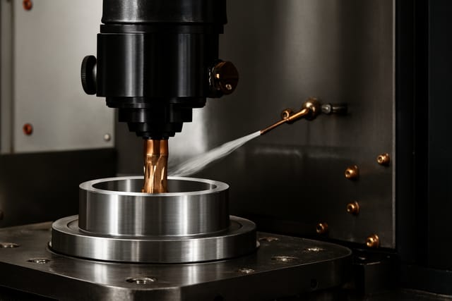 Centro de usinagem CNC em operação