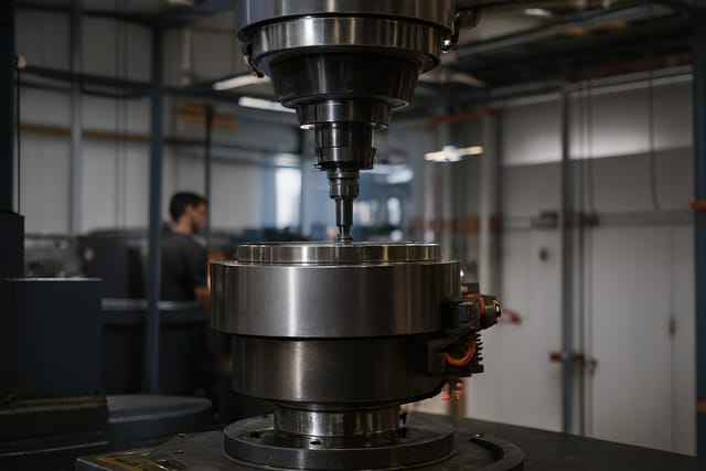 Usinagem CNC de um molde metálico
