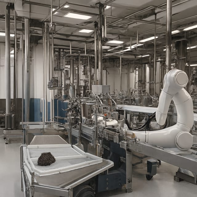 Linha de produção alimentar
