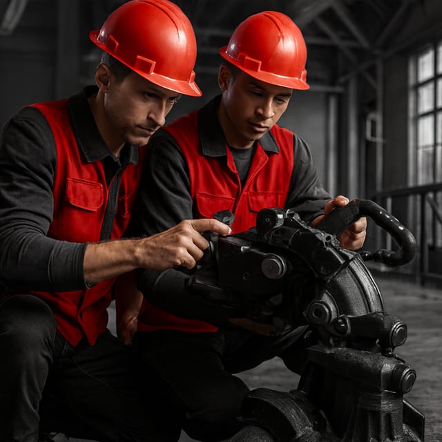 Técnico a realizar manutenção correctiva